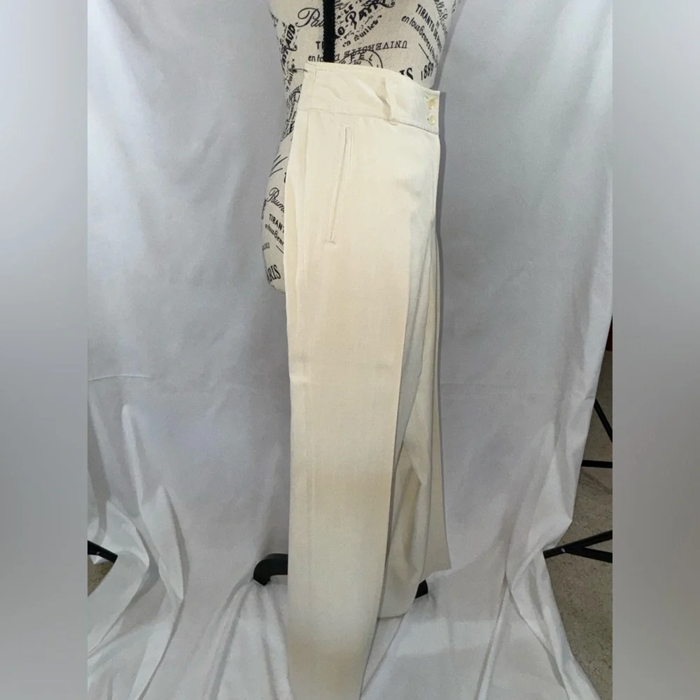 EUC: Dressy Tommy Bahamas Ivory 100% Silk Pants - Picture 3 of 7
